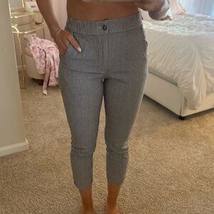 Hollister Linen Blend Striped Capri Pants